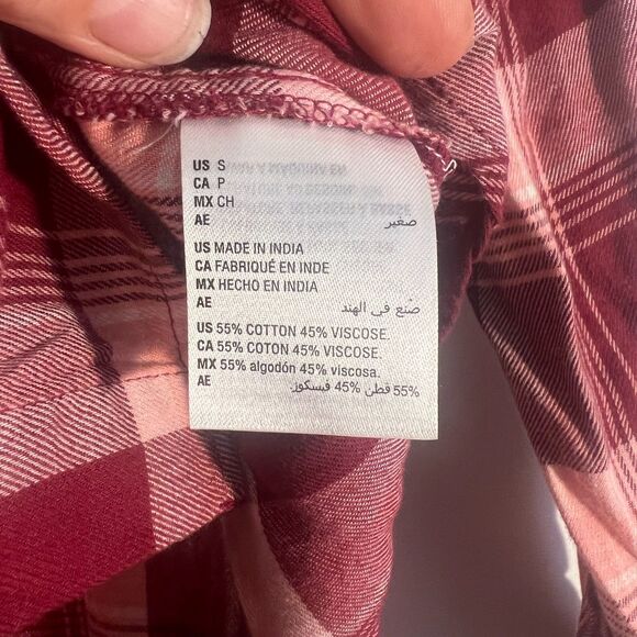 Raspberry Pink cotton blend plaid shirt from Style & Co. Sz S - Picture 6 of 8